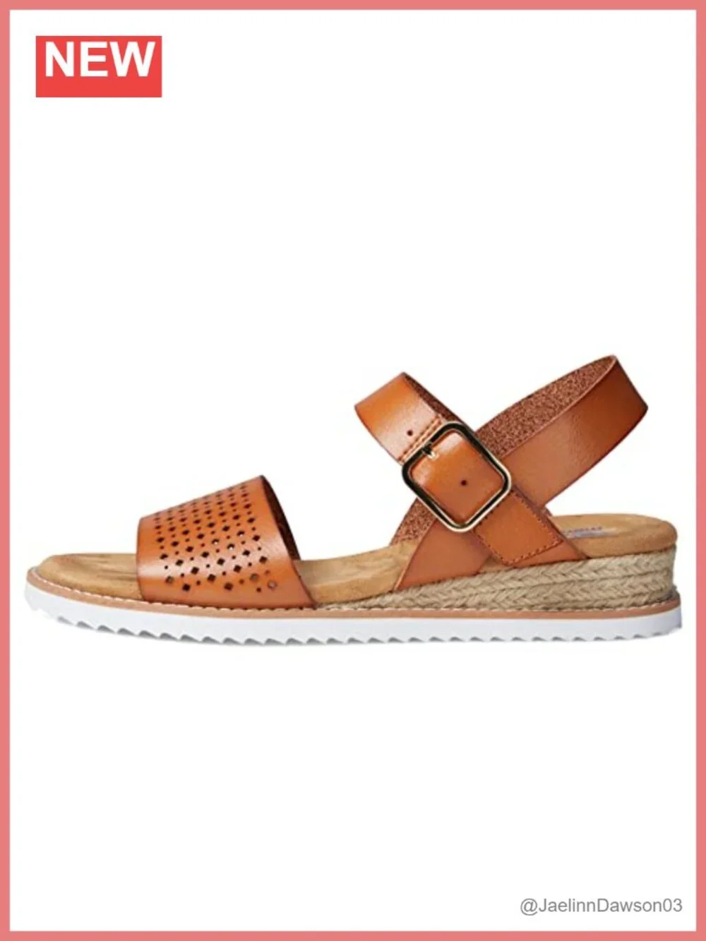 Women's Wedge Sandals Espadrille Faux Leather Memory Foam